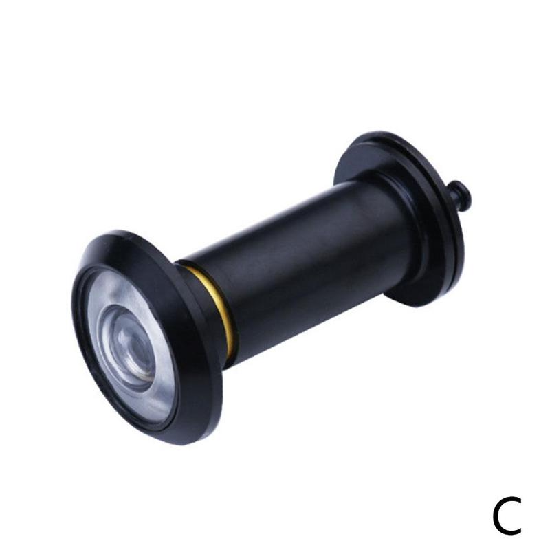 Door Eye Hole 200 Degree Wide Angle Door Viewer Hidden Door Security Glass Lens Peephole Viewers Adjustable V7V9: C