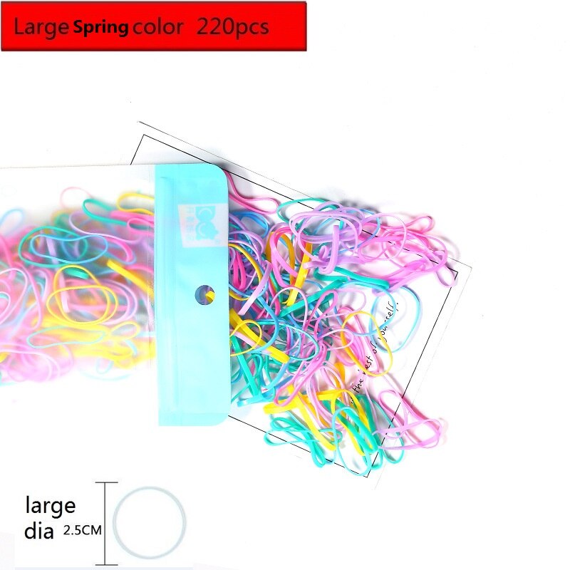 1Bag=220pcs/450pcs Dog Grooming Bands Elastic Dog Rubber Bands for Hair Grooming headwear York Maltese dog: Large spring  220pcs