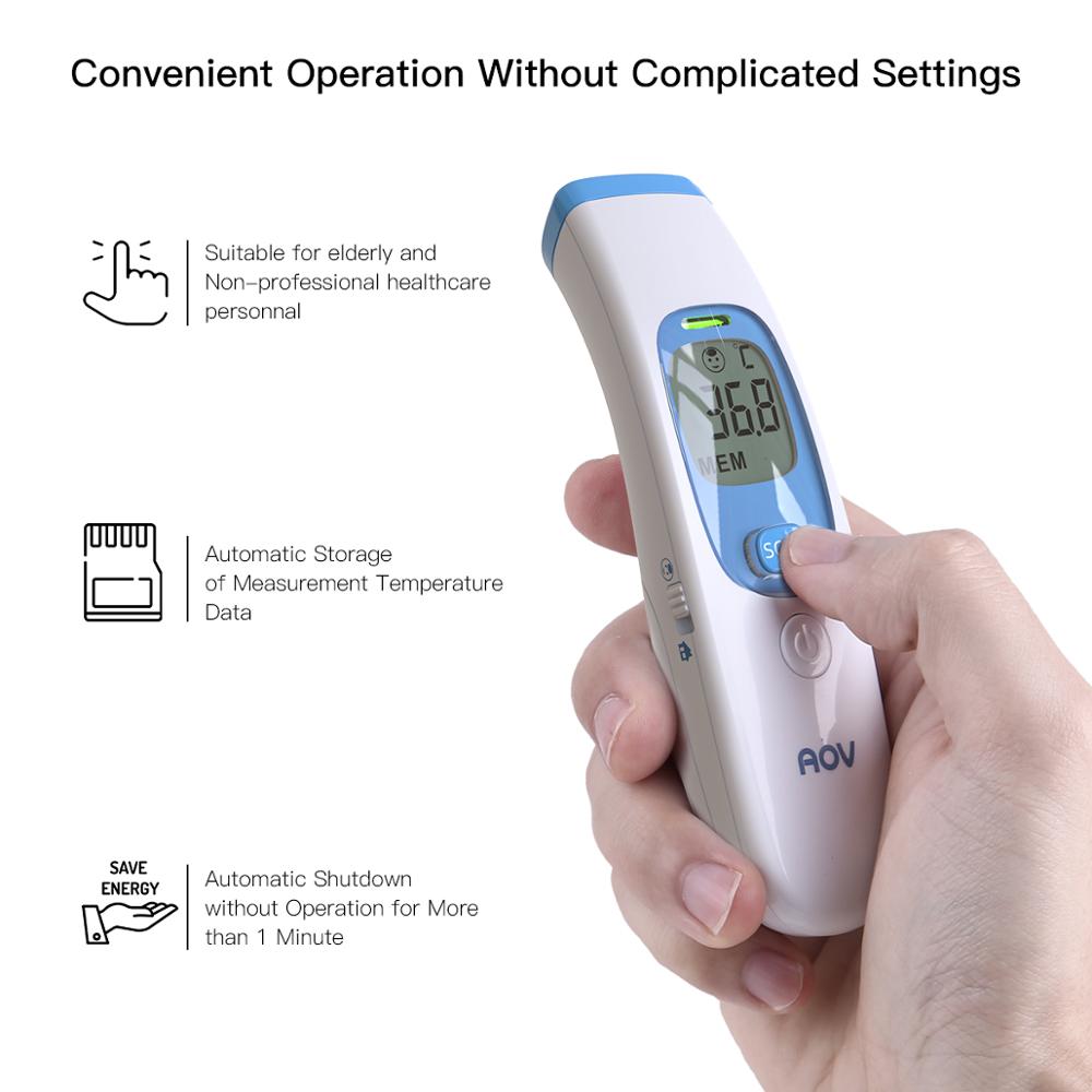 Digital Thermometer Stirn Ohr Nicht-Kontakt Körper Termometro Infrarot LCD Erwachsene Körper Fieber IR freundlicher Thermometer