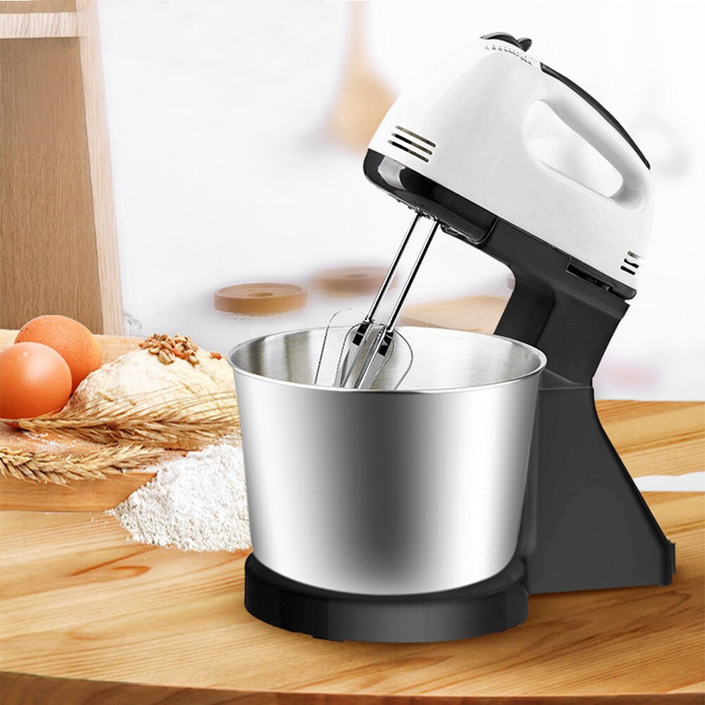 Electric Food Mixer 7 Speed Table Stand Cake Dough Mixer Handheld Egg Beater Blender Baking Whipping Cream Machine