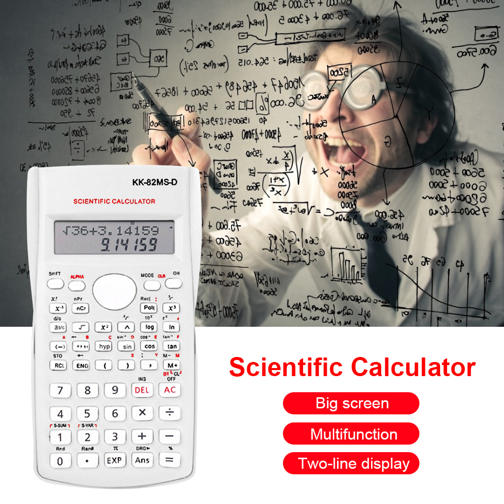 Scientific Calculator Digital Engineering 240 Functions 82MS Statistics for Business Study School Students Calculating Supplies