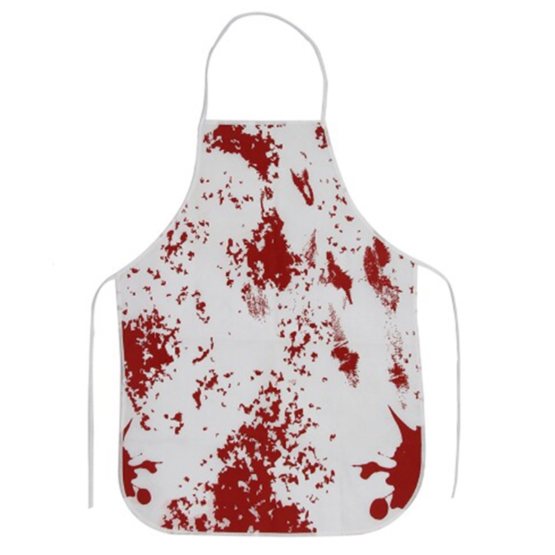 51*72cm Halloween Horror Blood Handprint Apron for Unisex Halloween House Decor Party Kitchen Tools Decorations