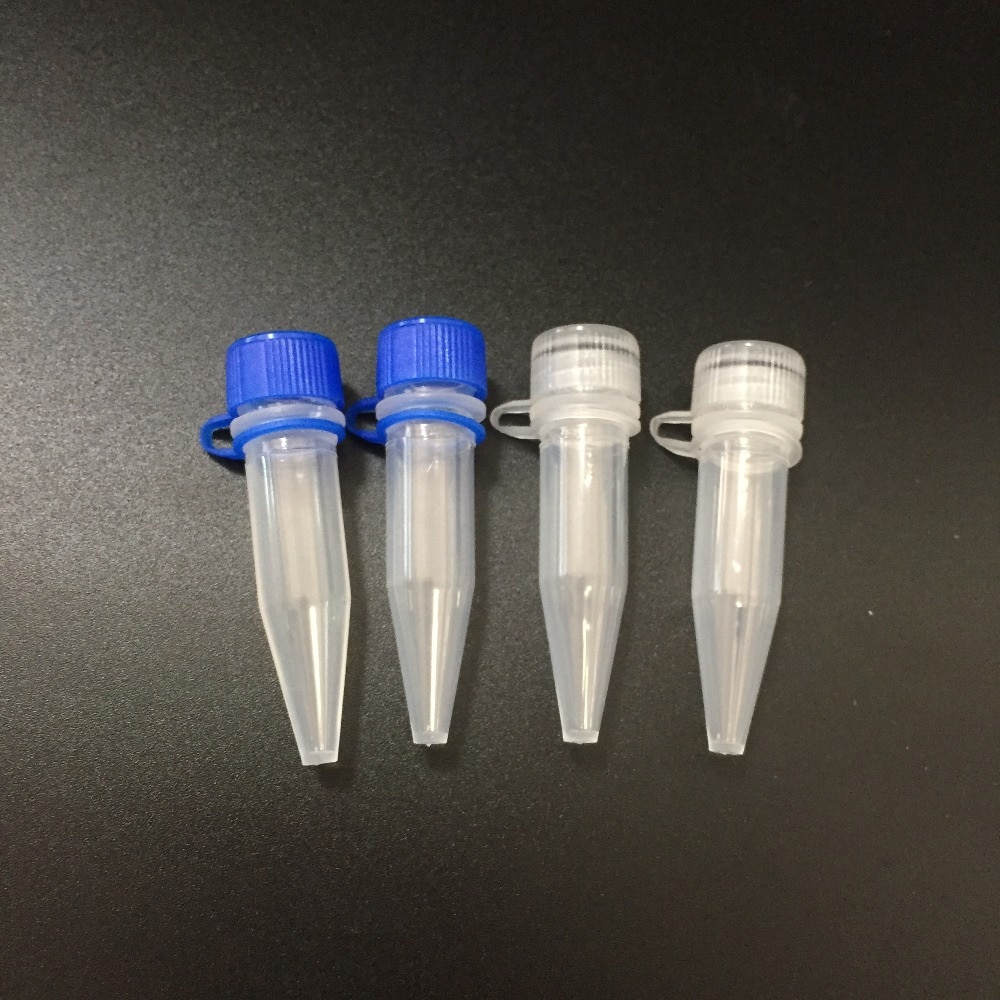 500pcs/lot 1.5ml Cryovial Connected cap 10mm*45mm Lab Cold storage tube Cryogenic Vials Laboratory with washer