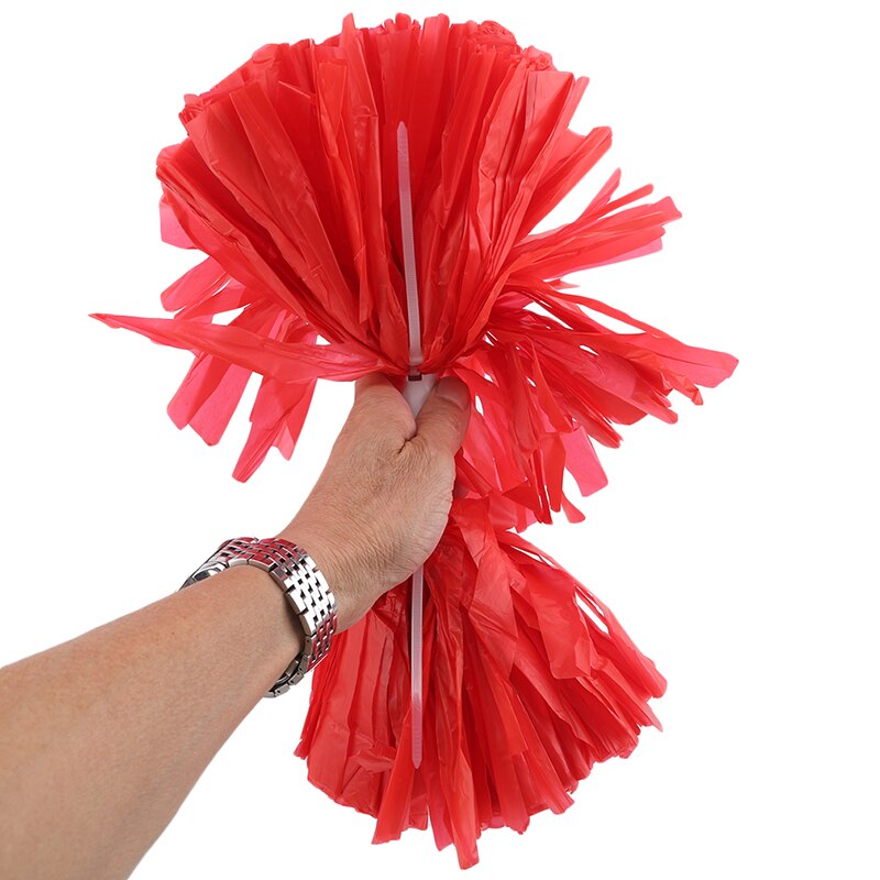 Sports Pompoms Cheerleader Pompons Cheerleading Supplies Color And Handle Can Choose