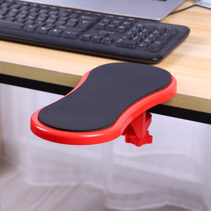 Attachable Armrest Pad Desk Computer Table Arm Support Mouse Pads Arm Wrist Rests Chair Extender Hand Shoulder Protect Mousepad: Red