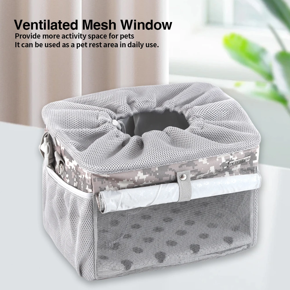 Cesta para bicicleta para perros, cesta para perros para mascotas pequeñas y medianas con malla transpirable, cesta para bicicleta extraíble, cesta para bicicleta con manillar delantero