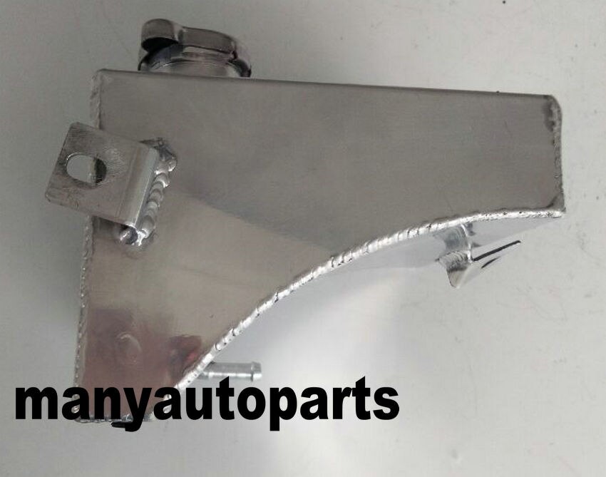 Polished aluminum radiator coolant overflow tank can for Nissan 240SX S13 Silvia
