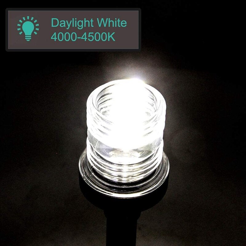 Boat Navigation Anchor Lights All Round 360 degree White Fold Down LED Navigation Light for Stern Anchor Light 12V 10W