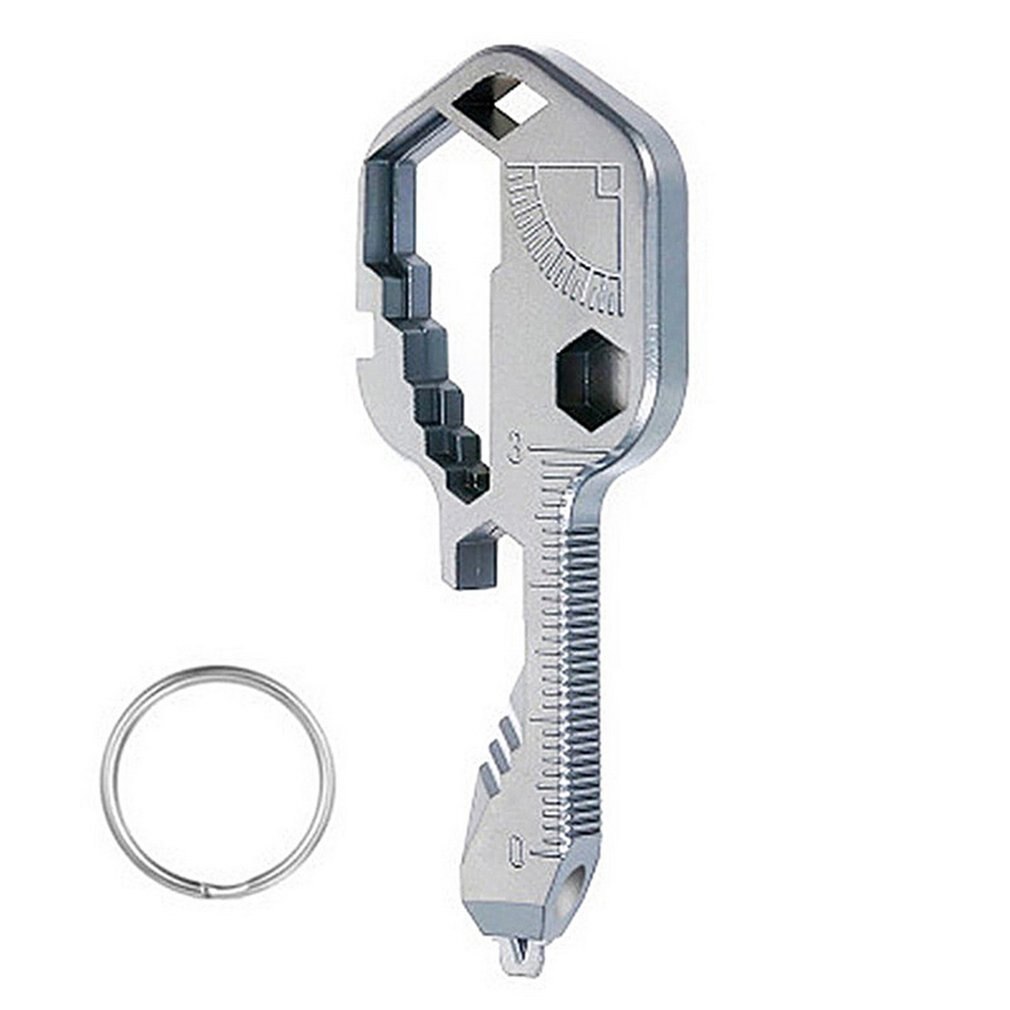 24-in-1 Keychain Stainless Steel Outdoor Emergency Tool Screwdriver Keychain Pendant Multi-function Repair Tool