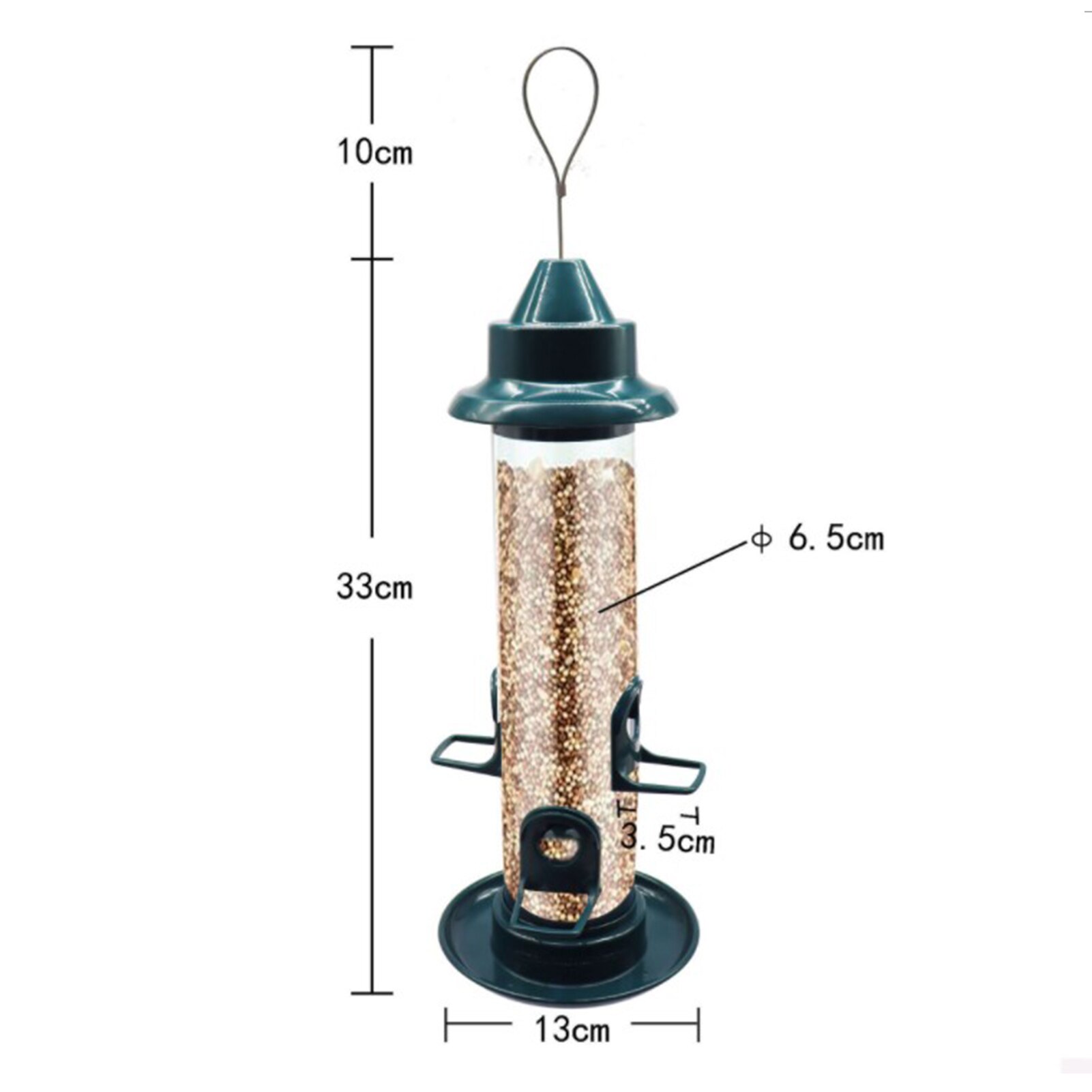 Outdoor Bird Feeder Feed Station Hanging Feeder High Hard Plastic Windproof And Waterproof Bird Feeder Pet Bird Supplies: C