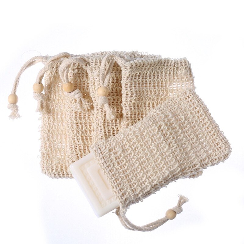 10 teile/satz Seife Sparer Peeling Natürliche Sisal Seife Tasche Beutel für Verlängern Seife Lebensdauer