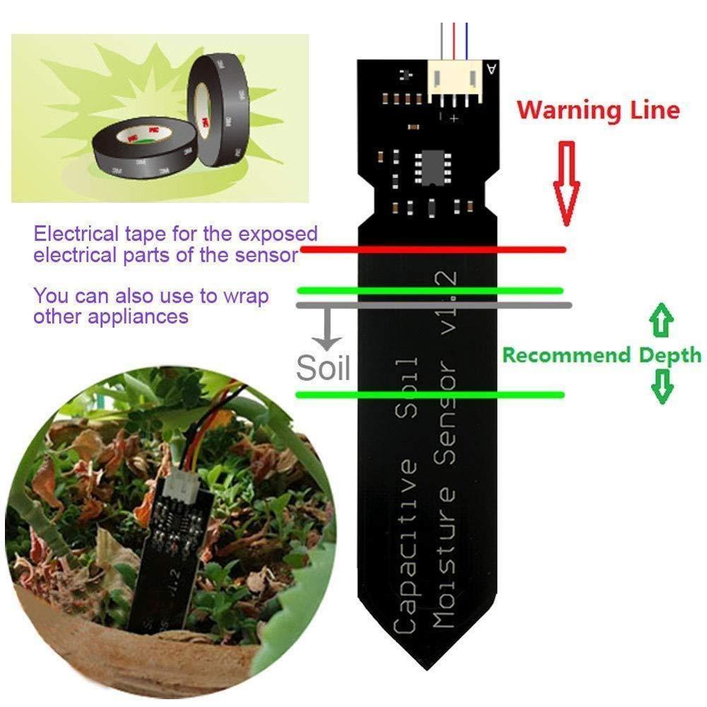 Analog Capacitive Soil Moisture Sensor V1.2 Corrosion G9T7 Resistant Wire F7G6
