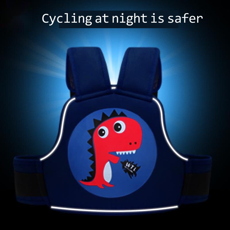 Ceinture de sécurité pour moto pour enfants, protection du dos, gilet réfléchissant, réglable, sangle de transport, harnais