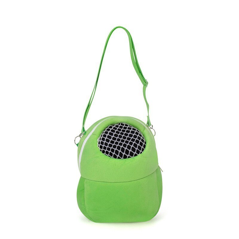 Draagbare Hamster Carrier Tas Reistas Carrier Huis Konijnen Kooien Kleine Pet Carrier Zak Opknoping Zak Voor Huisdieren Rat Hamster: Green-L