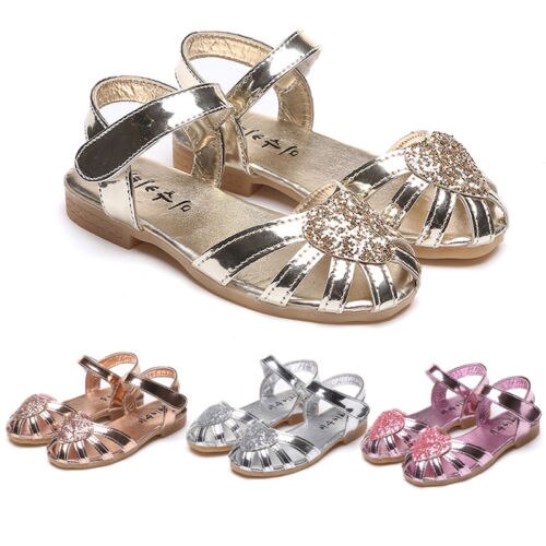 Børn baby piger blød sål sandaler småbørn sommer sko hjerte sandal