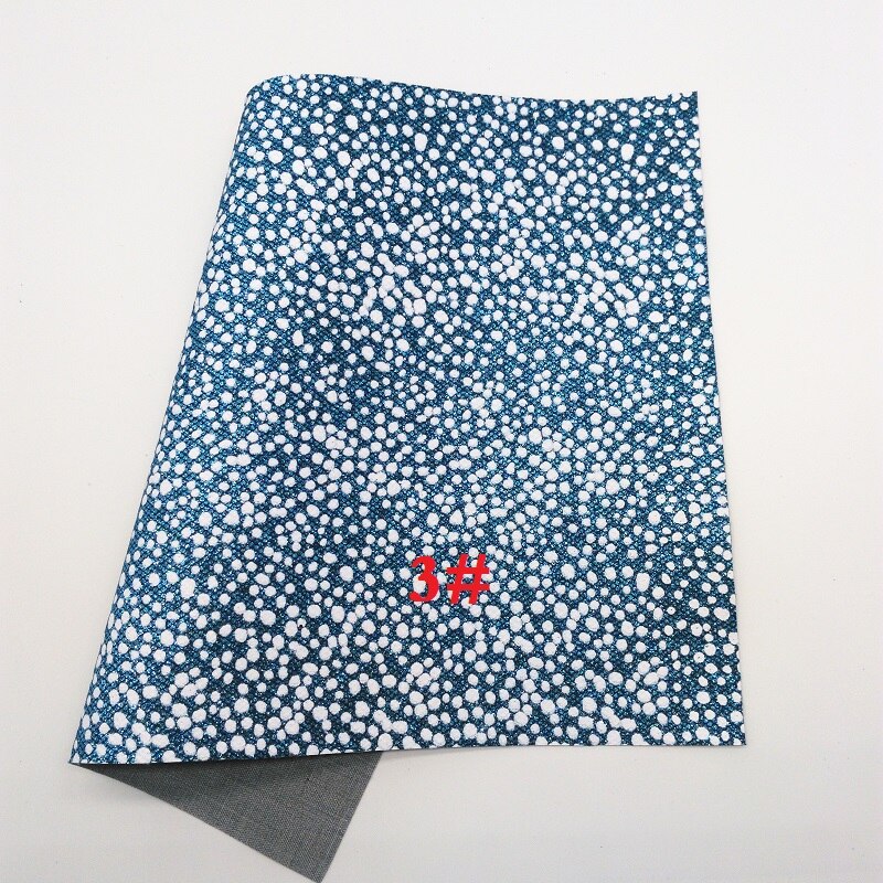 Vinilo de tamaño A4 de 21X29 CM Glitterwishcome para lazos impresos puntos de cuero brillante Fabirc hojas de cuero de imitación para lazos ¡GM340B: 3