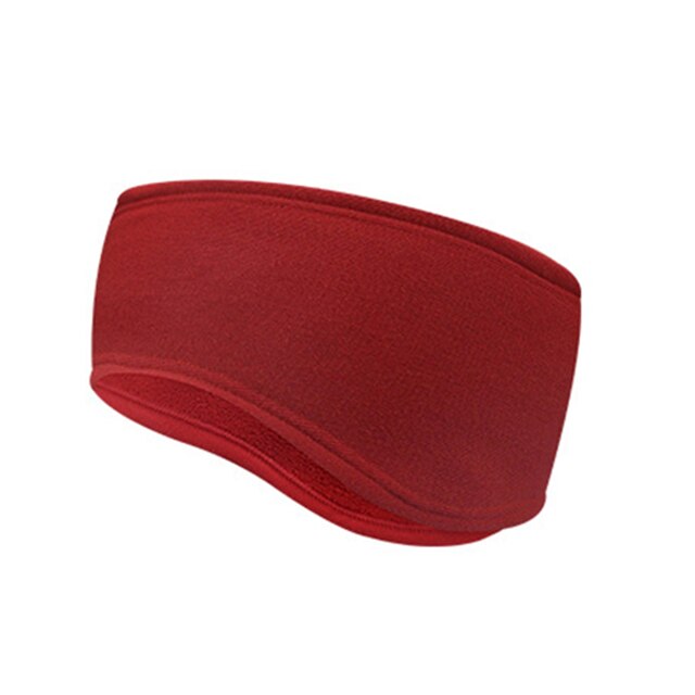 1pcs Soft Polar Fleece Running Headband Winter Warmer Ear Muff Ski Windproof Ear Protection Unisex Soft Hair Bandage For Men: Red