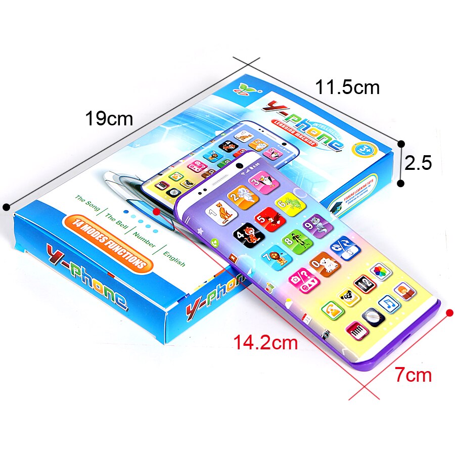 Multifunctionele Y-Telefoon Leren Machine 14 Modi Functies Lied, Bel, Nummer, Engels, oppervlak Opladen Mobiele Telefoon Educatief Speelgoed