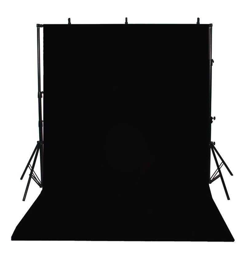 3x5FT Thin Vinyl Photography Backdrops Photo Studio Props Background Solid Color: Black