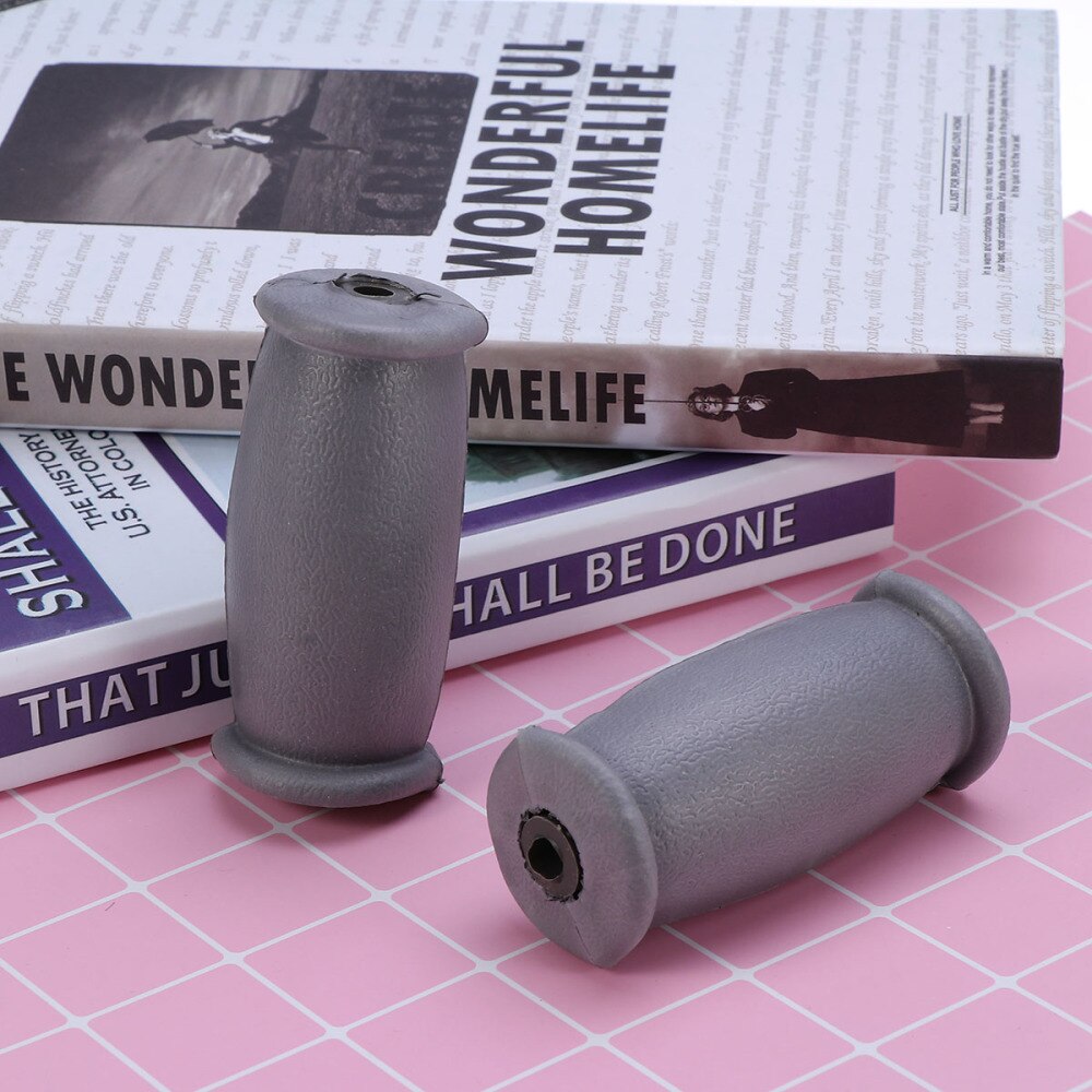 Een Paar Rubberen Kruk Hand Grip Sterke Krukken Handvat Vervangingen Krukken Accessoires (Grijs)