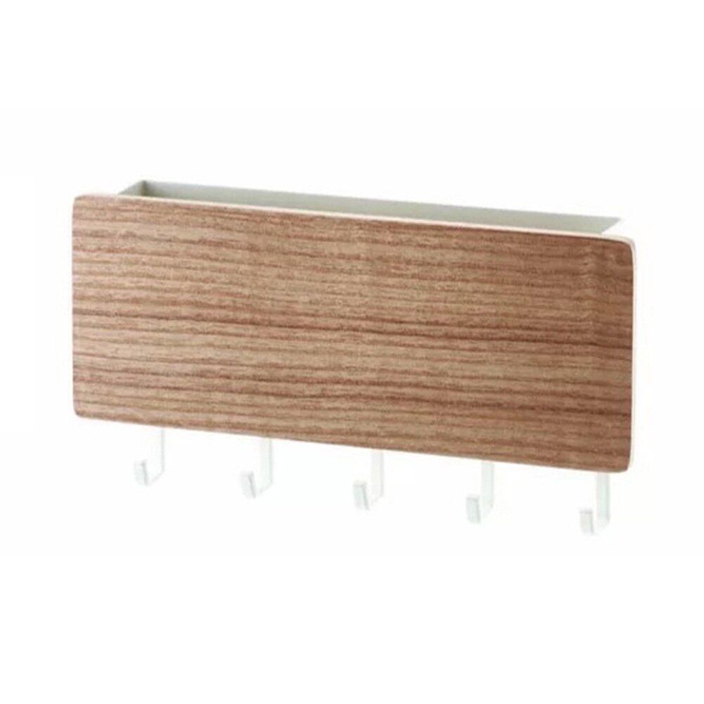 Wall Mounted Key Holder Key Chain Rack Hanger with 5 Hooks Multiple Mail and Key Holder Organizer for Door Entryway Hallway