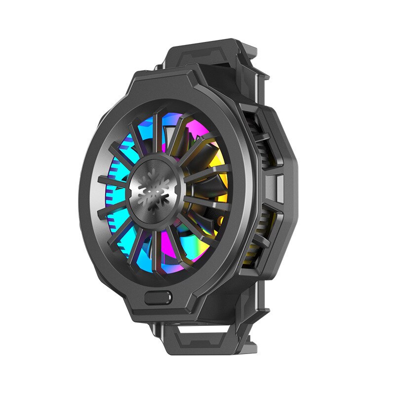 Wentylator do telefonu z RGB lampa kolorowa Gamepad z klipsem z tyłu uchwyt do gry stojak cichy grzejnik do telefonu LZ-F10: wired charge