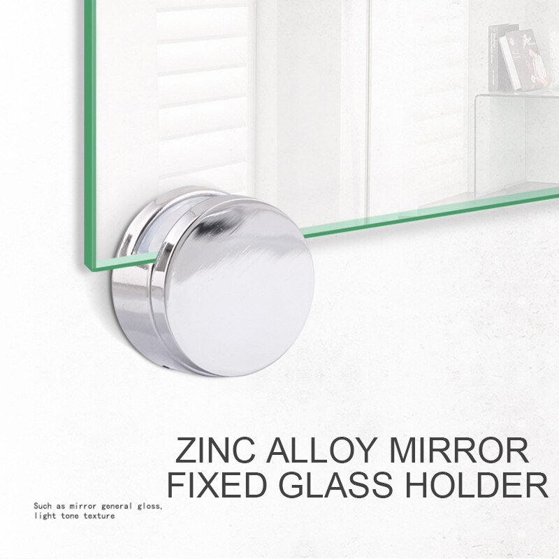 Supporto per staffe di supporto per mensole in lega di zinco con clip per specchio da bagno con morsetto in vetro da 4 pezzi B88