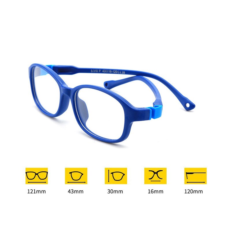 Seemfly, gafas desmontable ultraligeras para niños y niñas, montura redonda de silicona suave, gafas para niños, gafas ópticas de Color sólido