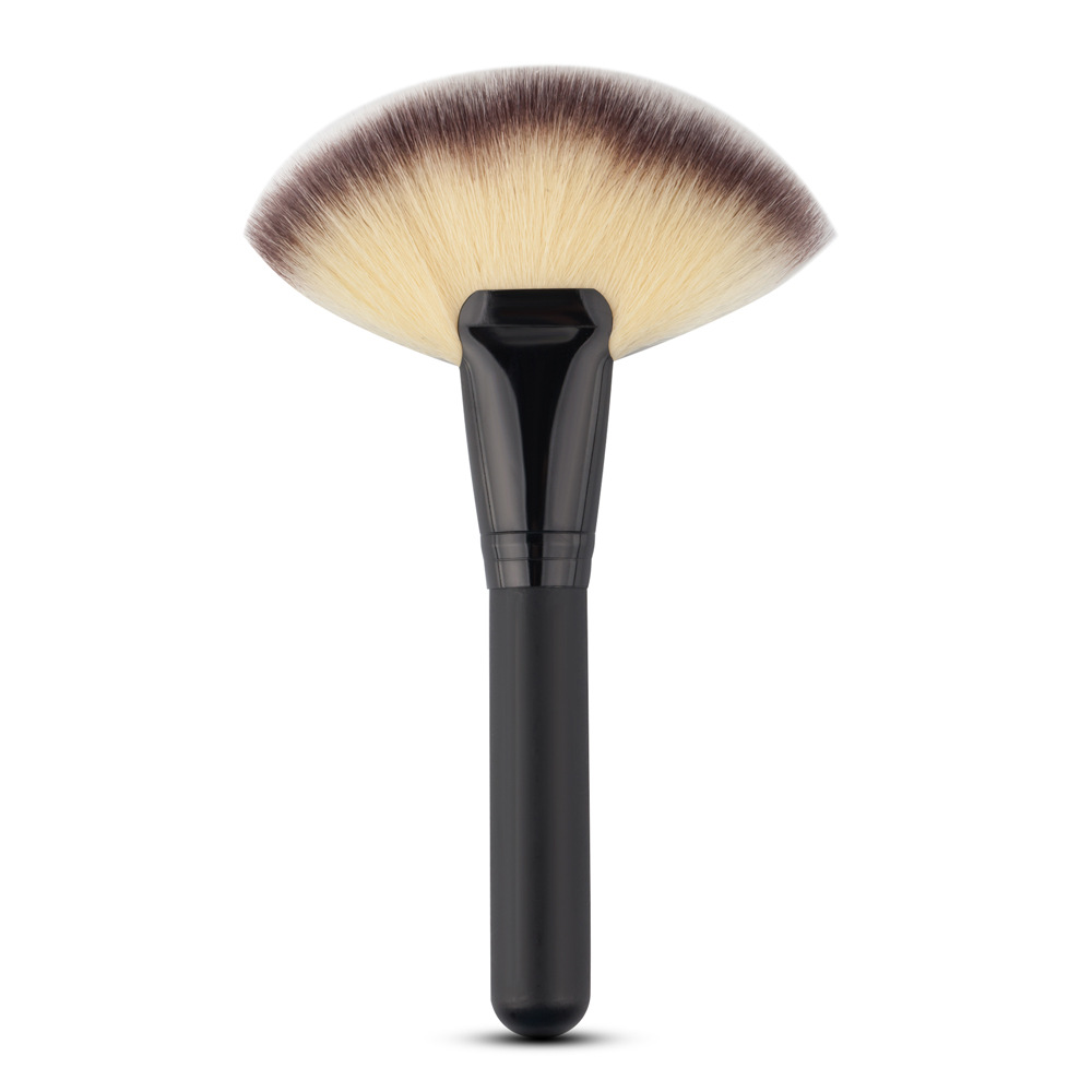 BBL 1 pieza reales negro brocha abanico grande increíblemente suave/supersuave cepillo de polvo Blush cepillo cosmética herramienta de belleza