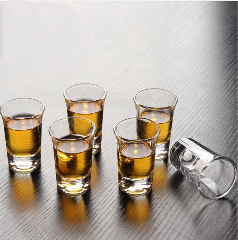 6PCS Crystal Cup Shot Glass Cup Spirits Wine Mini Glass Cup glasses Party Drinking Charming Thick Small Cup
