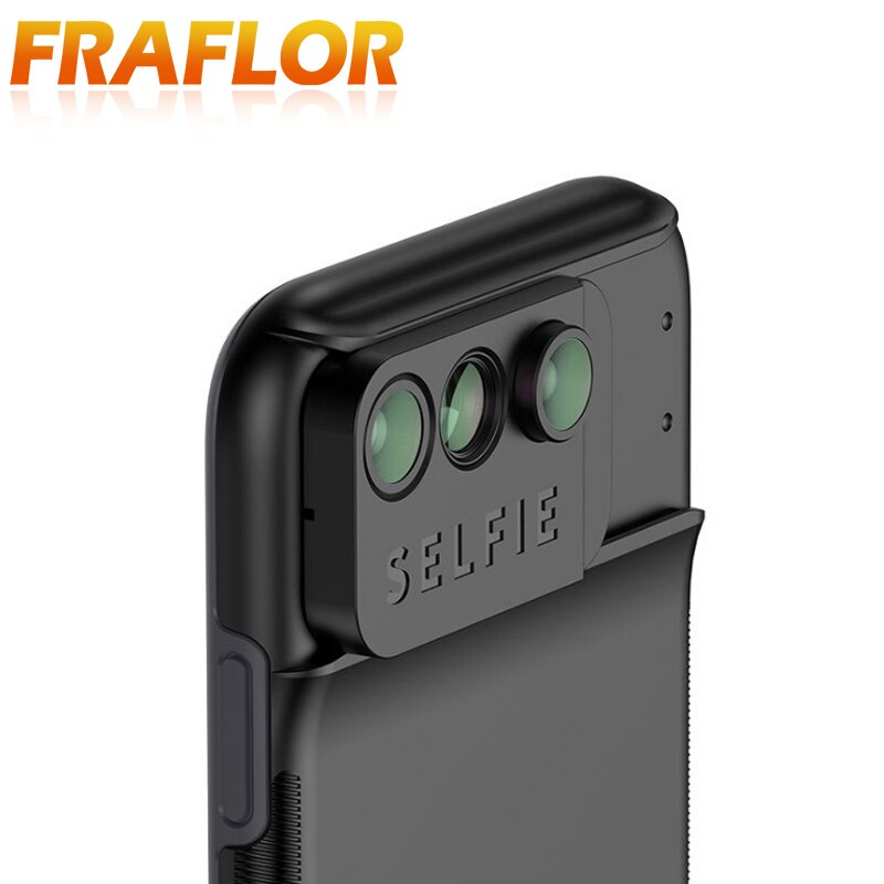 Kameralinse til iphone xs max  xr 6 in 1 telefonetui vidvinkel fiskeøje makro lente para celular telefoto slr telefon skydeobjektiv
