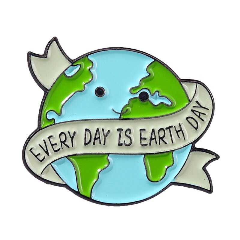 Creativo serie di protezione ambientale verde spilla in lega personalità della moda ambiente per la cura della terra accessori per Badge selvatici: style-3