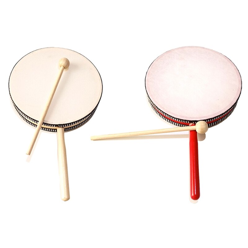 Instrument de Percussion Orff de battage manuel Double face de huit pouces, Instrument de Performance de maternelle