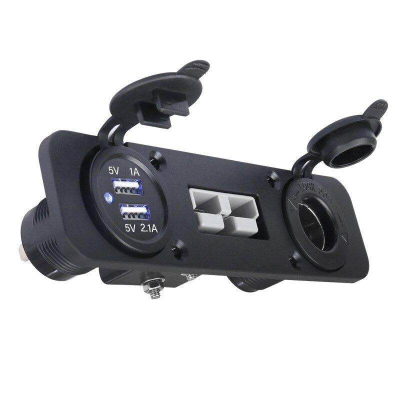 3.1A Flush Mount Plug Socket Double Usb Charger Socket Panel Car Cigarette Lightning for Caravan Camper Boat Truck