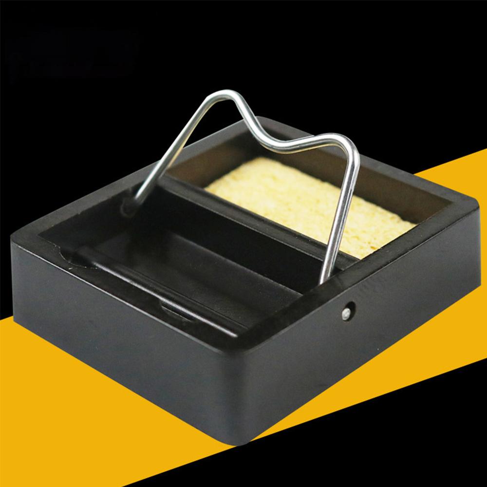 1PCS Electric Soldering Iron Stand Metal Support welding Station Holder With Solder Sponge Electrical Working Soldering Kit Tool: 3