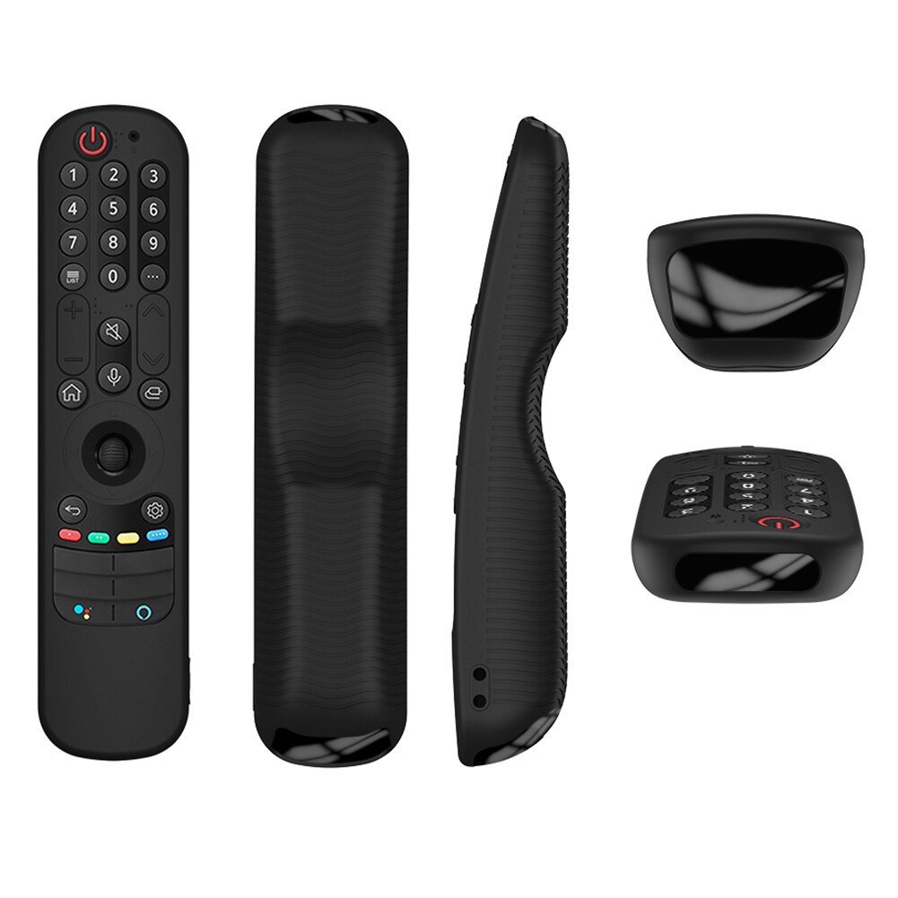 Siliconen Beschermende Afstandsbediening Covers Voor Lg Smart Tv AN-MR21 AN-MR21GC Voor Lg Oled Tv Magic Remote Een MR21GA Remote case: Black