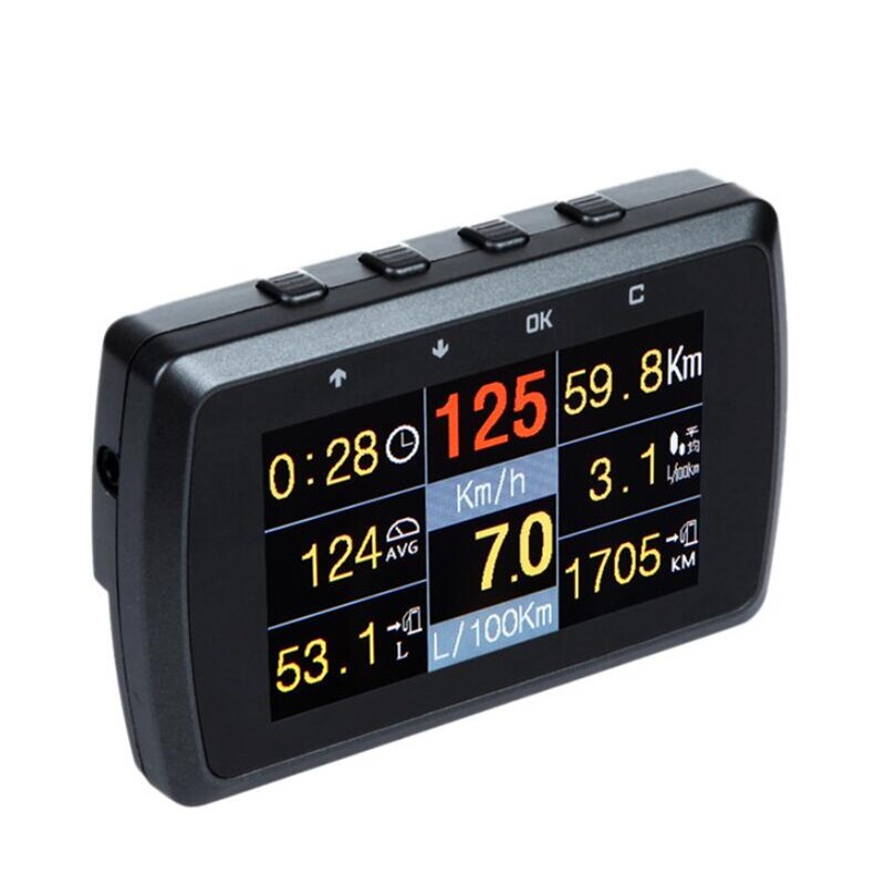 Head Up Display OBD2 Auf-board Computer Für Auto Kraftstoff Verbrauch Temperatur Tacho Meter OBD2 HUD Display Auto Zubehör