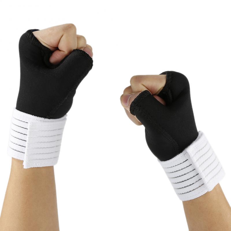Universele Half Vinger Handschoen Sport Gym gewichtheffen Fitness Palm Pols Elastische Zachte Duim Hand Protector Ademend Handschoen
