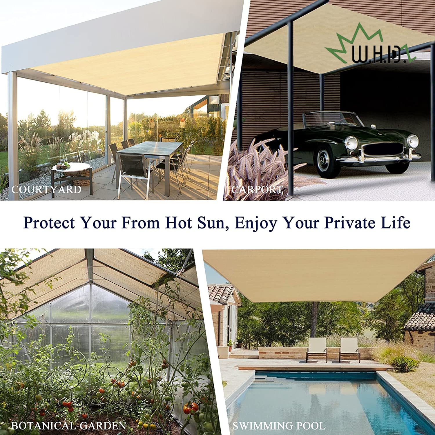 Privacy Fence Screen Fence in Beige 95% Blockage Windscreen Outdoor Mesh Fencing Cover Netting for Outdoor Patio Garden