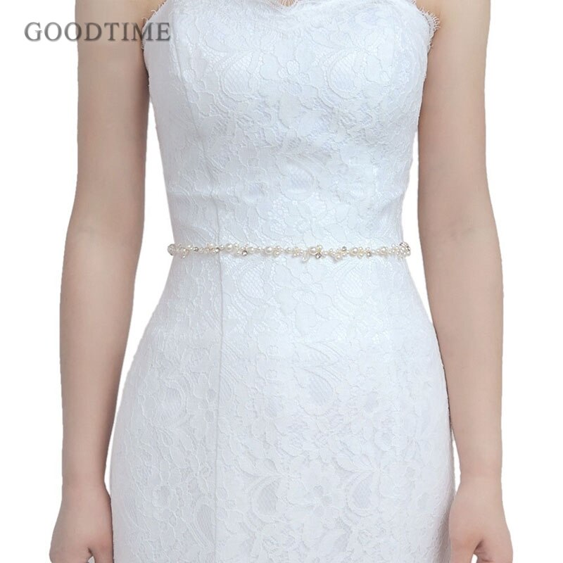 Noble cinturón nupcial con perlas, fajín de boda, cinturones finos para vestido de noche, accesorios de boda, cinturón delgado para de mujer