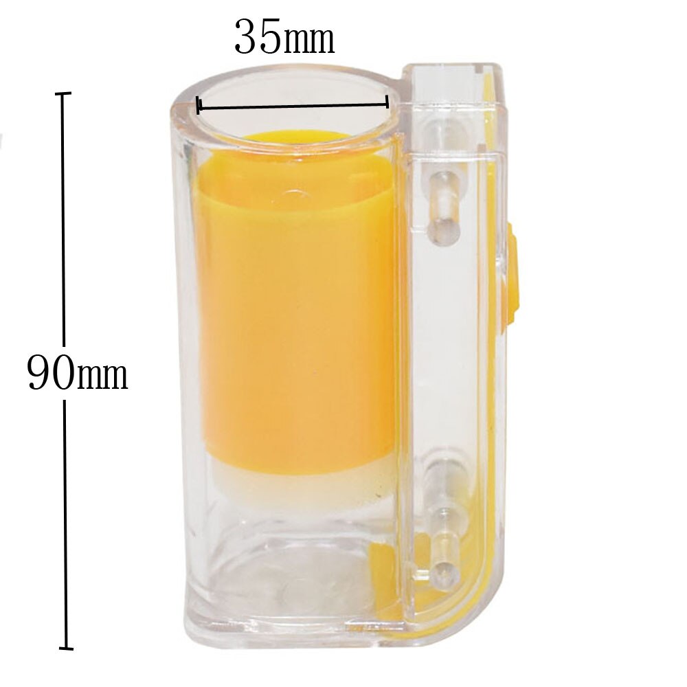 1 Pcs Bee Queen Marker Bottle Bee Mark Cage Plastic One Handed Marking Catcher With Plunger Plush Garden Beekeeping Supplies: Default Title