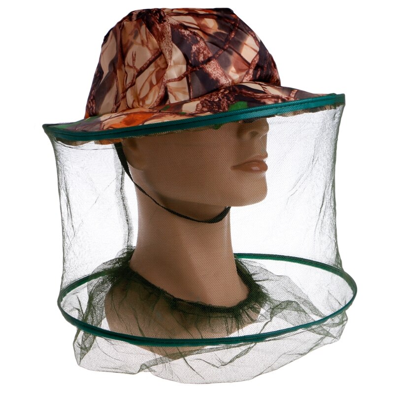 Visser Hoed Insect Bee Mosquito Weerstand Net Hoofd Gezicht Protector Outdoor Cap Y51D