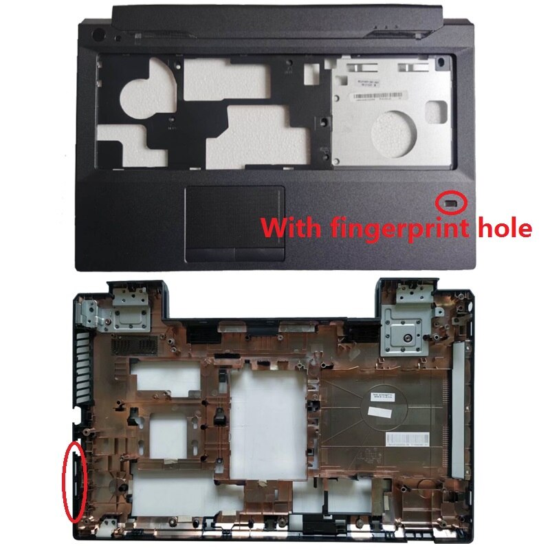 case cover for Lenovo B590 Palmrest COVER NO fingerprint hole with touchpad/Laptop Bottom Base Case Cover: C  D shell 2 holes