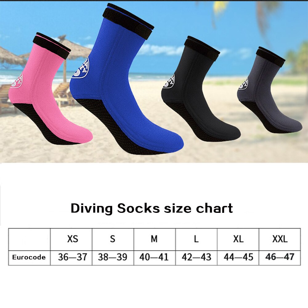3mm Neoprene Beach Swimming Diving Socks Water Sport Shoes Swim Surfing Diving Surfing Socks Beach Boots Anti-slip warm