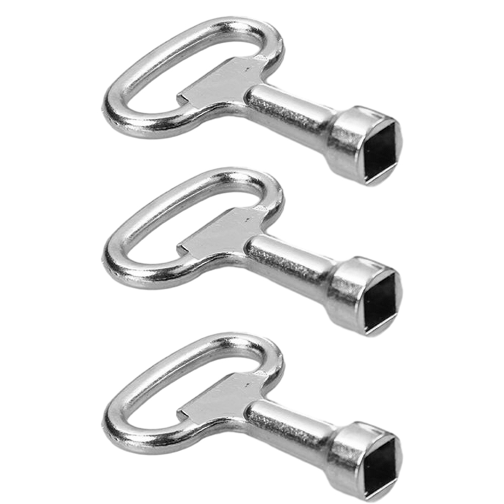 3Pcs Square Key Square Key Water Tap 8mm Ventilation Key Stainless Steel Electric Cabinet Door Lock Turn Tongue Lock Water Tap