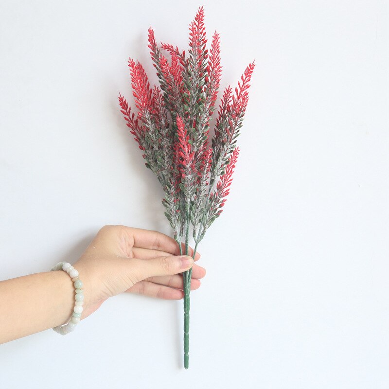 1 stk / romantisk provence dekoration lavendel blomst silke kunstige blomster korn dekorativ simulering af vandplanter: 1