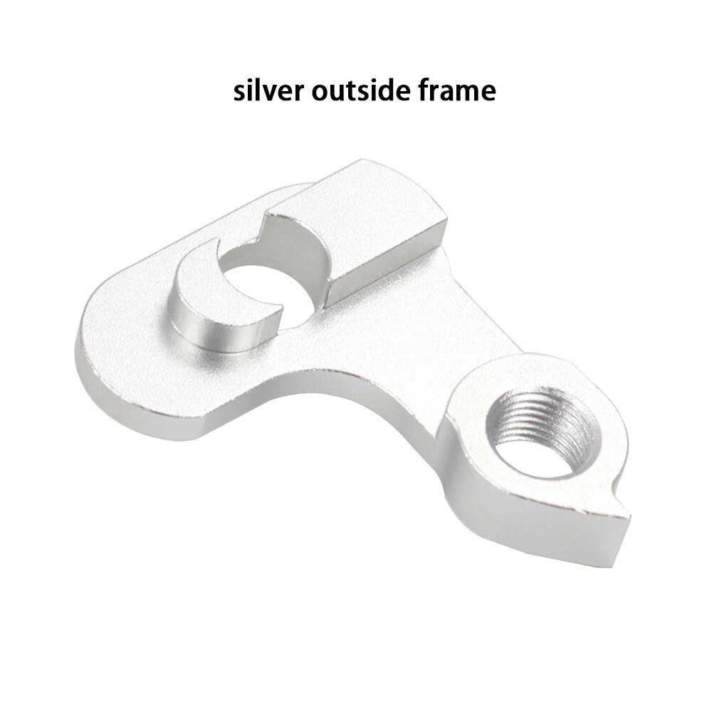 SILVEROCK Dropout Rear Derailleur Hanger Single Speed Convert to 3 Speed for Breeze Fnhon Folding Bikes Fixed Gear Mech Adapter: outside frame silver