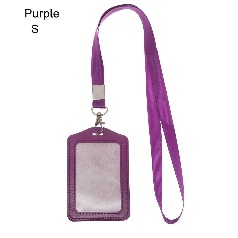 Gorąca sprzedaż bez zamka tanie etui na karty kredytowe Bus etui na dowód osobisty identyfikator z zwijacz Tag materiały biurowe: s	purple