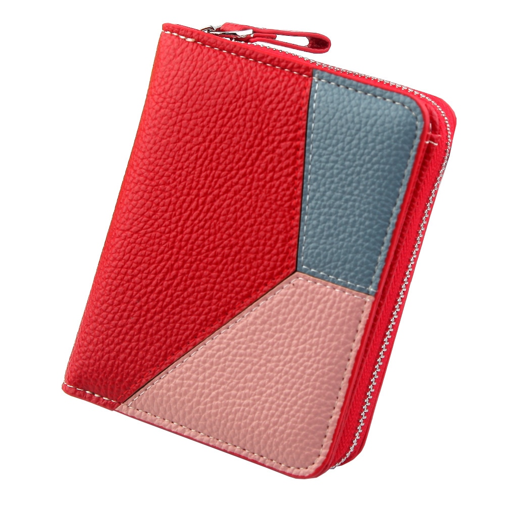 Patchwork damesportemonnees grote capaciteit leren clutch portemonnee kaarthouder portemonnee voor vrouwen mooie dames portemonnee