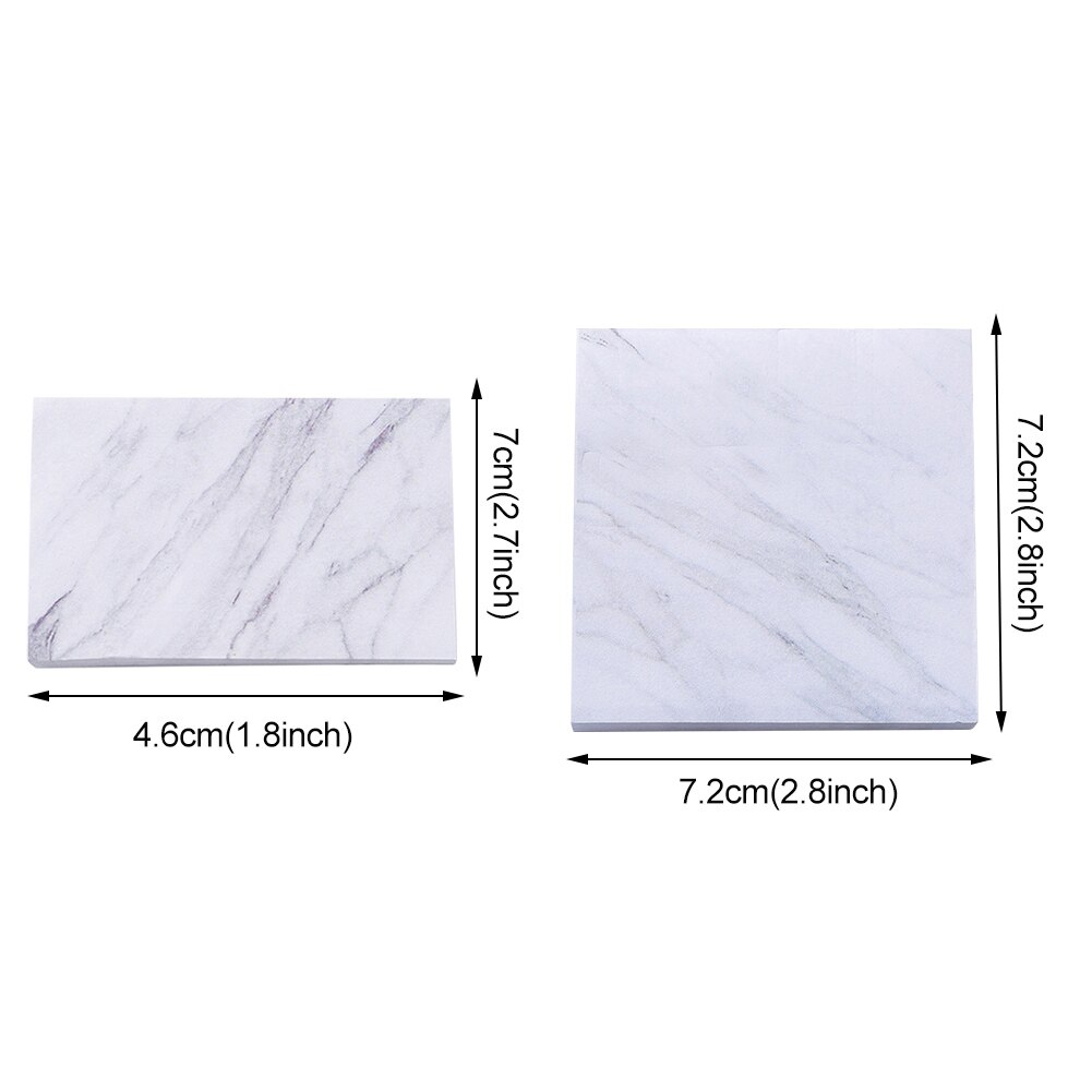 6 Stks/set School Draagbare Home Office Studie Multifunctionele Zelfklevende Nota Pads Diy Voor Herinneringen Steen Textuur Briefpapier
